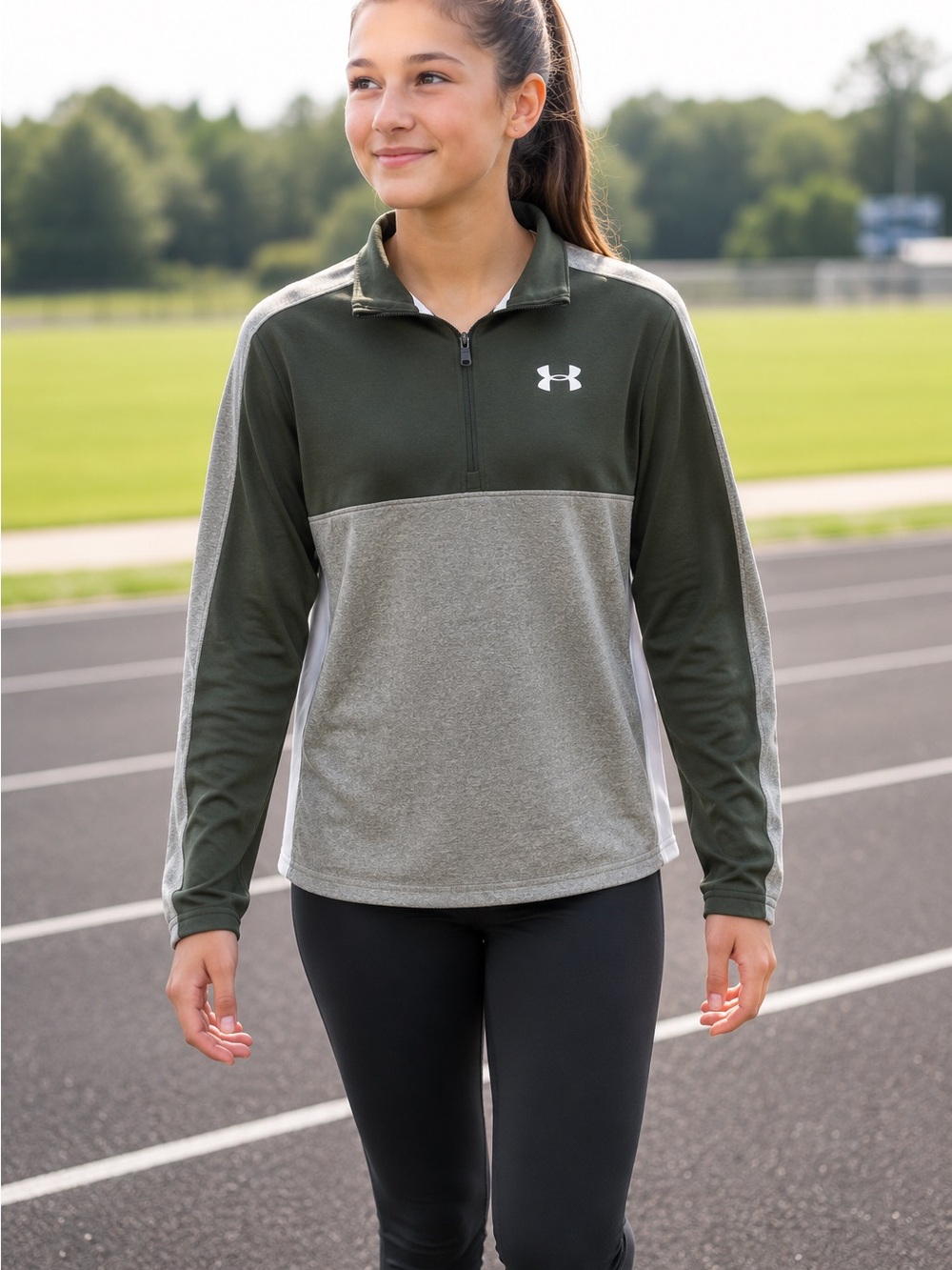 Under Armour HeatGear Youth Boys/Girls Loose Fit 1/4 Zip Pullover – YLG